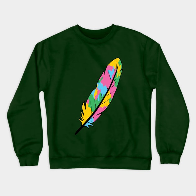 colorful feather Crewneck Sweatshirt by RipaDesign